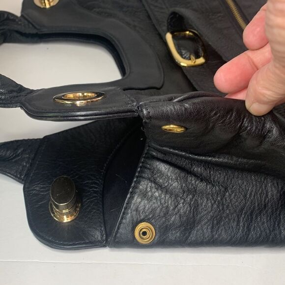 Foley & Corinna black pebbled leather jet setter shoulder bag - Picture 11 of 12